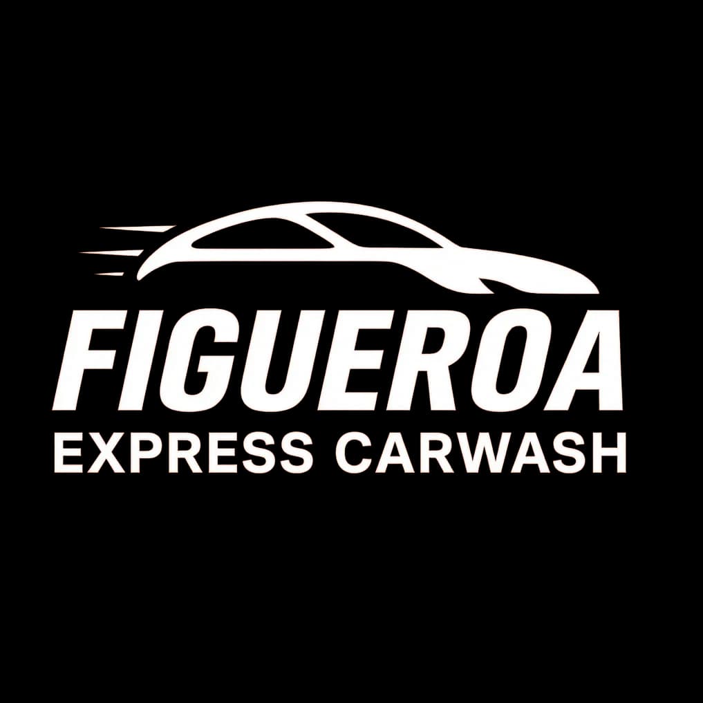 Figueroa Express Car Wash logo in white